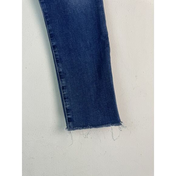 AGOLDE Sophie Mid Rise Skinny Size 28 Crop Ankle Raw Hem Jeans - Picture 3 of 12